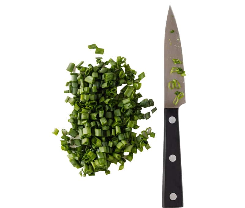 Couteau de chef et ciboulette